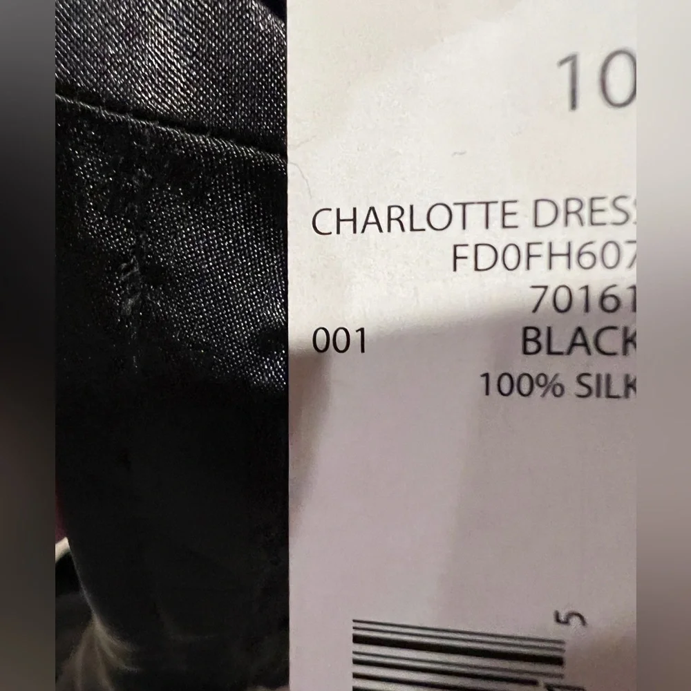 Tahari Black 100% Silk Formal Party Charlotte Dress Satin Look Ruffles NWT New - Picture 6 of 9